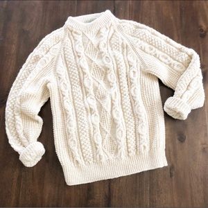 Vtg Blarney chunky cable knit sweater